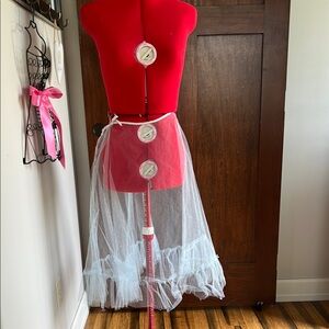 Baby blue A-Line Midi Skirt/slip for special occasions